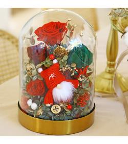 永生花：圣诞快乐 红色款